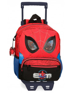 MOCHILA ADAP. 28CM. C/CARRO. SPIDERMAN PROTECTOR